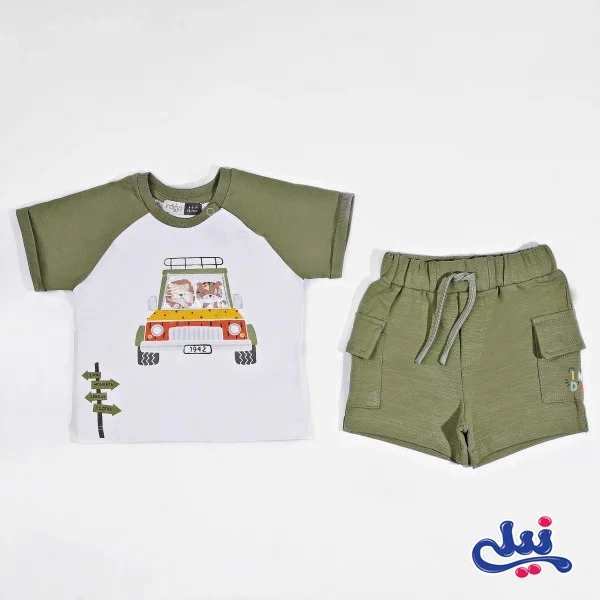 لباس بهاره کودک رنگ سبز