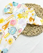 سرهمی خواب زیپی طرح آبرنگی