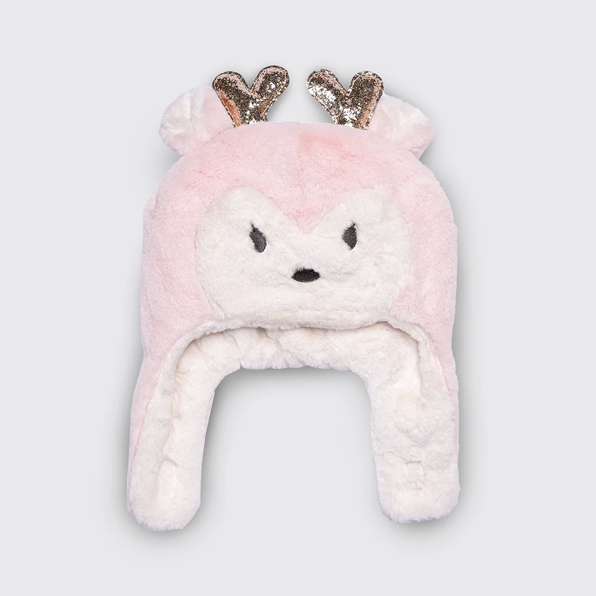 Pink-deer-hat-1 کلاه دخترانه طرح گوزن صورتی