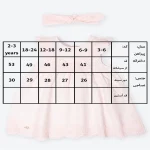 جدول سایزبندی پیراهن دخترانه طرح ماهور
