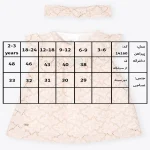 جدول سایزبندی پیراهن دخترانه طرح سارا