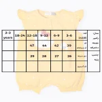 جدول سایزبندی رامپر طرح جوجه