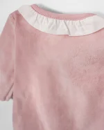 سرهمی مخمل دخترانه با کلاه طرح سیسی